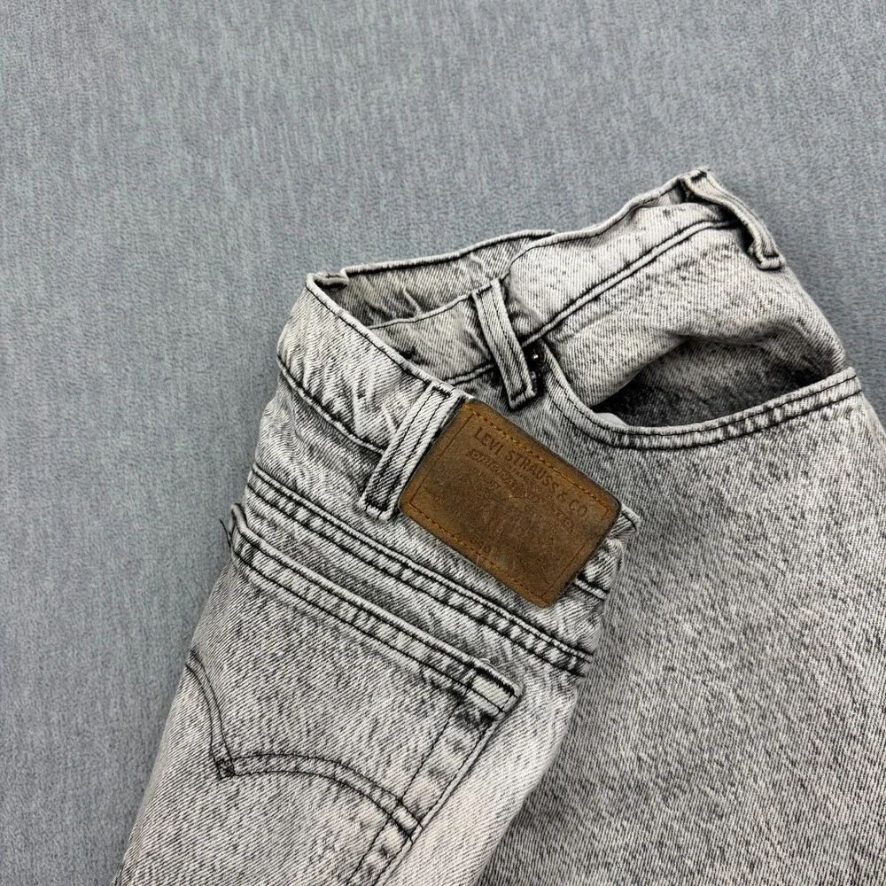 Vintage Levis 540 Jeans Mens 34x29 Fit 32x28 Gray Relaxed Acid Wash USA Made 80s